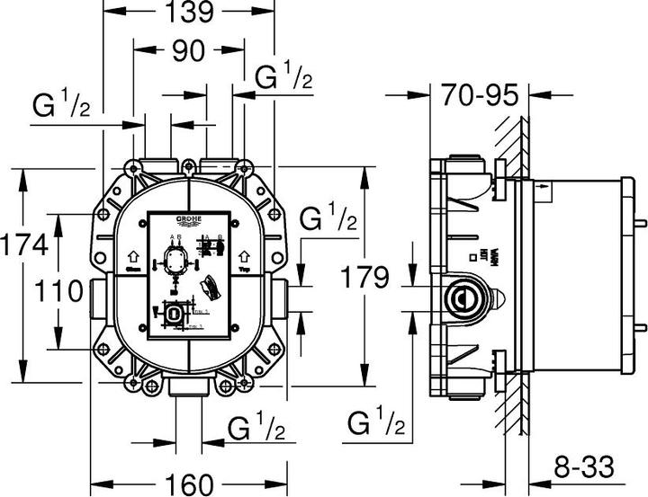 Actual product image Grohe Up Universal Thermostat RAPIDO T