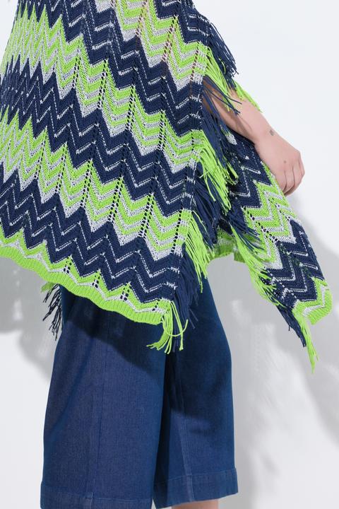 Immagine prodotto Miamoda Poncho, oversized, Zackenstrick mit Glitzer (42, 44, 46, 48)