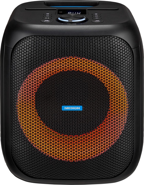 Produktbild Medion LIFE® S61991 Partylautsprecher, tragbares Bluetooth®-Soundsystem. Bluetooth® 5.0 für kabellose Musik (3 h, Akkubetrieb, Netzbetrieb)
