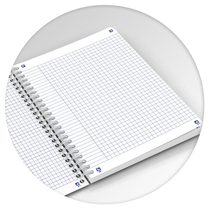 Produktbild Oxford FORME FLORAL - Spiralbuch (A5, Kariert, Harter Einband)