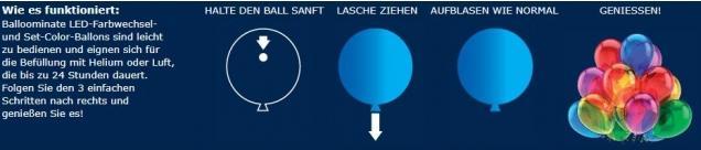 Immagine prodotto Amscan Palloncini LED blu chiaro - Palloncini luminosi