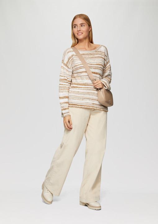 Actual product image S.Oliver Strickpullover Strukturierter Relaxed Fit-Pullover mit überschnittenen Schultern (40)