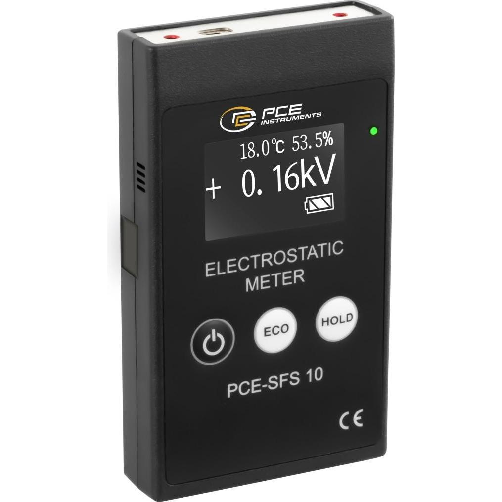 PCE Instruments Dispositivo di misurazione elettrostatico Campo elettromagnetico, umidità, Componenti attivi