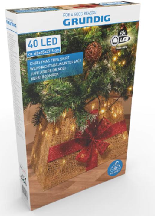 Grundig Xmas tree skirt 40LED B/O 45cm