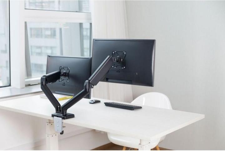 Image du produit Techly Support de bureau pour 2 LCD TV LED 43-81cm 17-32pouces Pince Vérin Noir (Tables, 32", 9 kg)