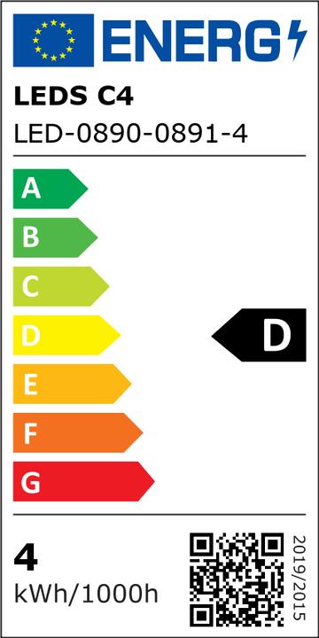 Energy Label Leds-C4 LED surface-mounted wall light SAM 3.5W 2700-4000K 269lm anth Konv IP66 140x50x140mm (269 lm, IP66)