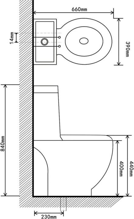 Produktbild vidaXL Toilette