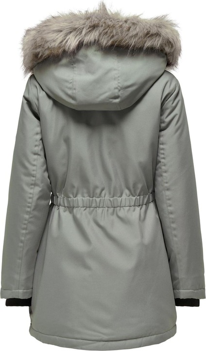 Produktbild Only Kapuze mit abnehmbarem Kunstfell-Rand Gerippte Ärmelbündchen Parka Langer Parka (S)