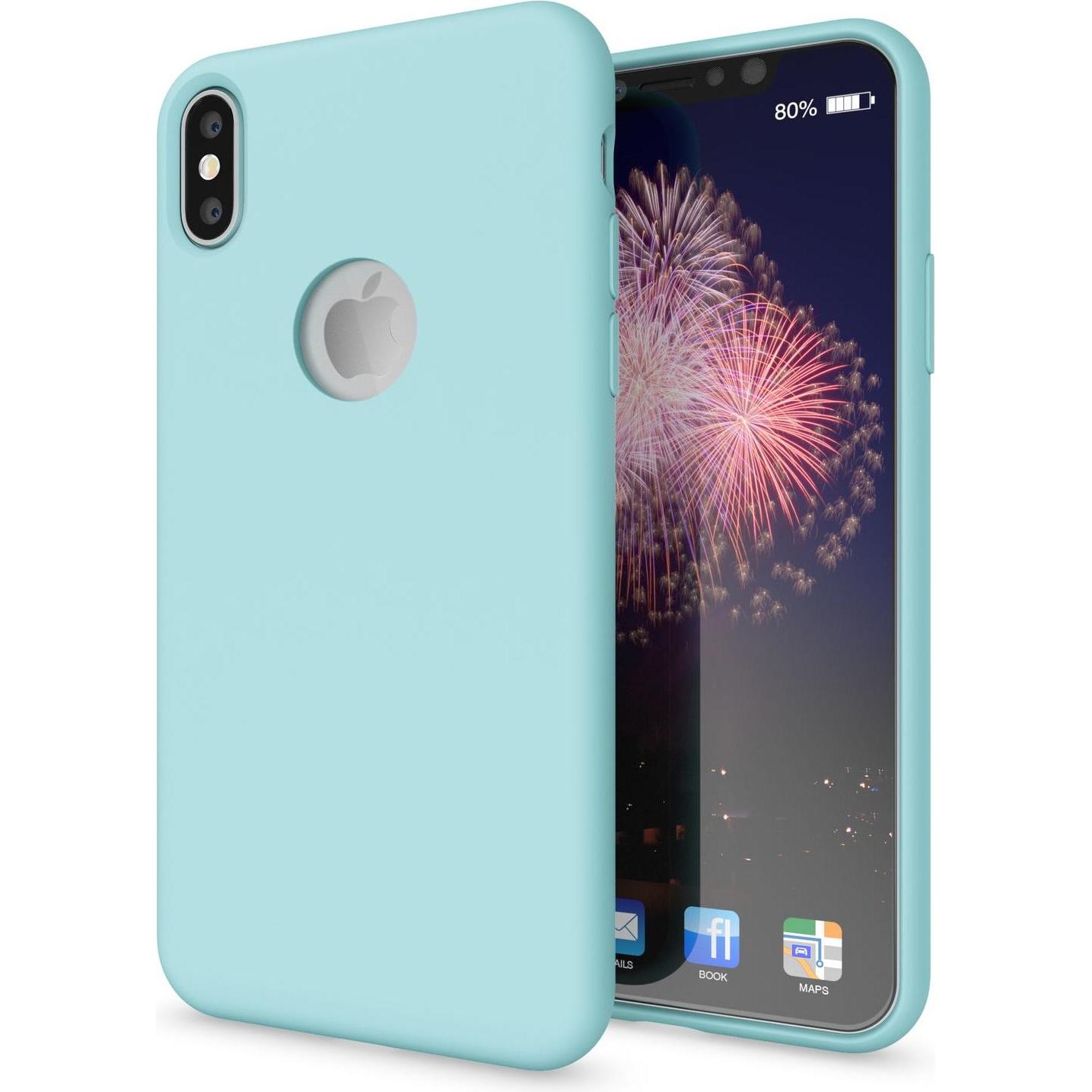 Thumbnail - Nalia Liquid Silikon Handyhülle (Apple iPhone X, Apple iPhone XS), Smartphone Hülle, Blau