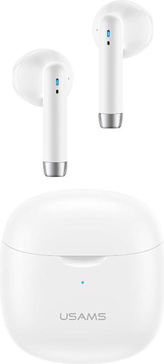 Usams Słuchawki Bluetooth 5.0 TWS IA series bezprzewodowe biały/white BHUIA02 (US-IA04) (4 h, Kabellos)