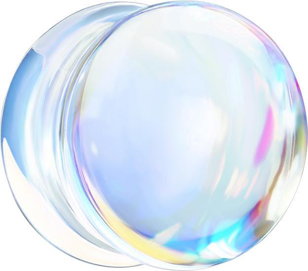 Image du produit Star Piercing Flared Plug irisé en verre (sans laiton, Verre)