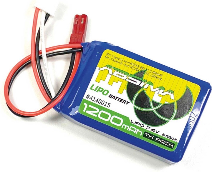 Absima TX LiPo 2S 7.4V 1200mAh SC (BEC-plug) (7.40 V, 1200 mAh)