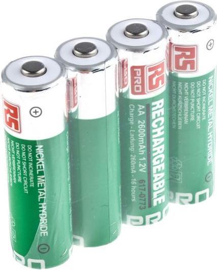Actual product image RS PRO Battery NiMH size AA 2600mAh (4 pcs., AA, 2600 mAh)
