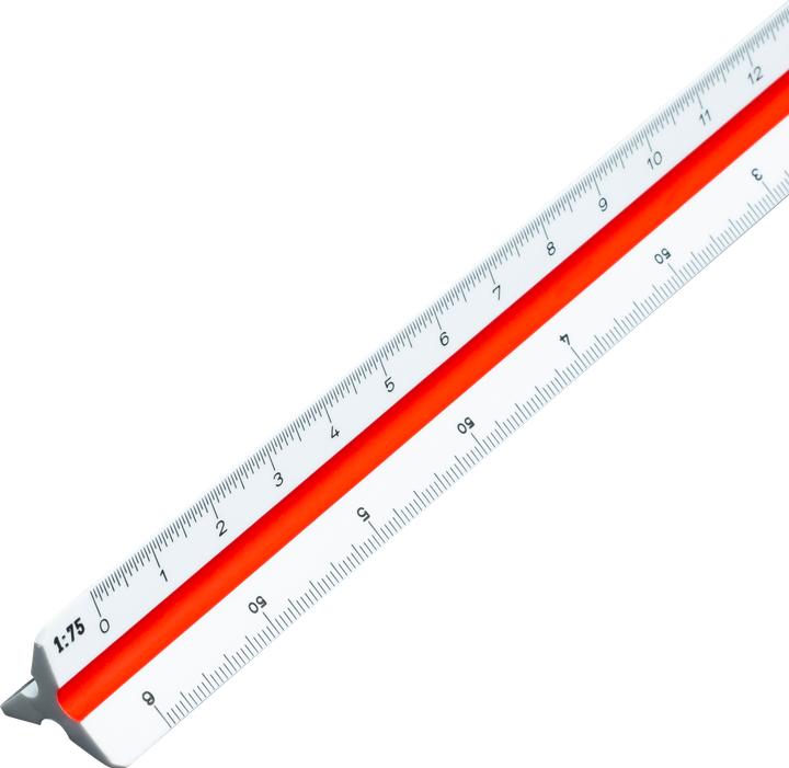 Actual product image Aristo Triangular ruler D, white (Plastic)
