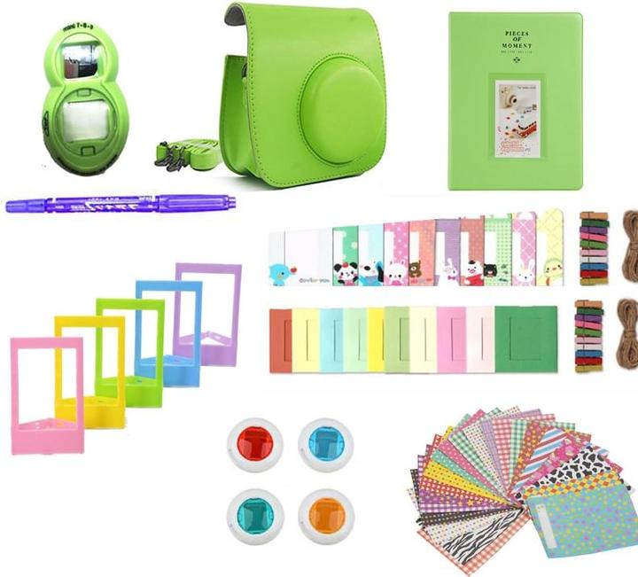 Immagine prodotto JTI Set di accessori per Fujifilm Instax Mini 8/9 - Verde lime (Borsa per accessori per fotocamere)