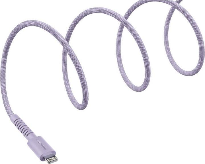 Actual product image Fresh'N Rebel Fresh 'n Rebel USB-A zu Lightning silicone geflochtenes Kabel "FlexWave" 2m, Dreamy Lilac (2 m, USB 1.0, 12 W)