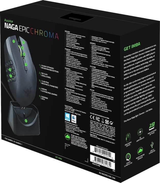 Produktbild Razer Naga Epic Chroma (Kabelgebunden, Kabellos)