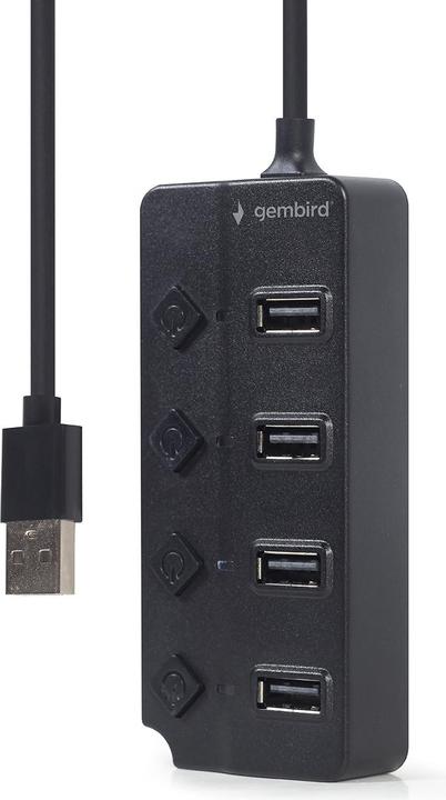 Produktbild Gembird USB 2.0 powered 4-port hub (USB-A, 4 Ports)