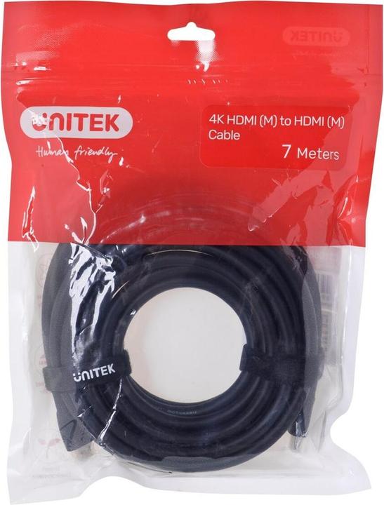 Actual product image Unitek Cable HDMI - HDMI 7 m black (C11068BK) (7 m, HDMI, 2.0)