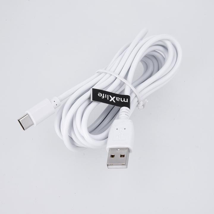 Produktbild Maxlife Kabel USB - USB-C 3,0 m 2A weiss (3 m, 10 W)