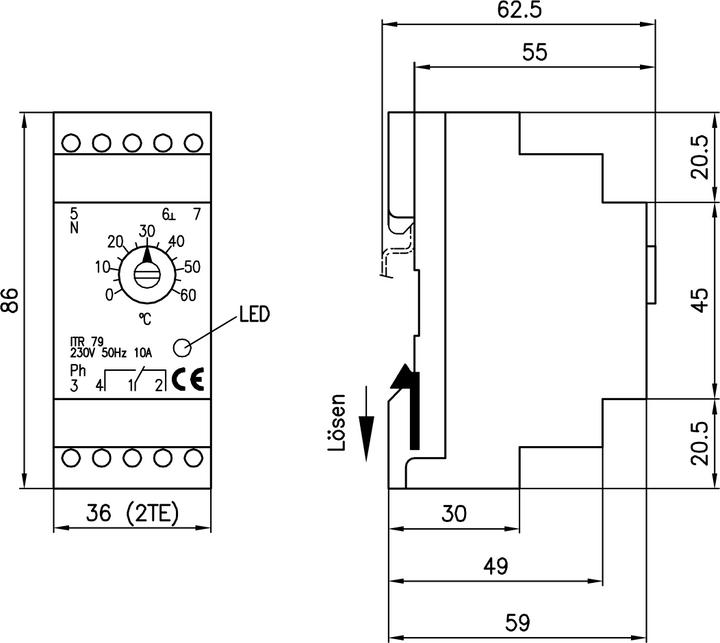 Actual product image ALRE ITR 79.402 Control cabinet temperature