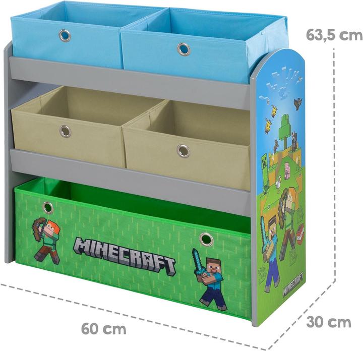 Actual product image Phoenix Minecraft game shelf (60 x 30 x 63.50 cm)