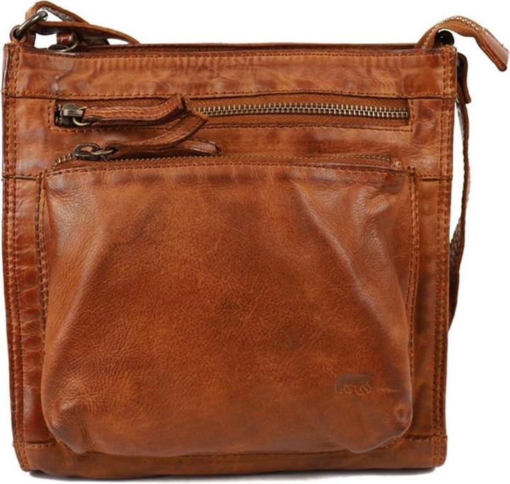 Immagine prodotto Bear Rock Bären Design Medium Crossbodybag / Umhängetasche Damen - Leder - Davita - Cognac