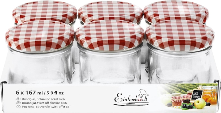 Einkochwelt Konservengläser (6 Stk., 0.17 l)