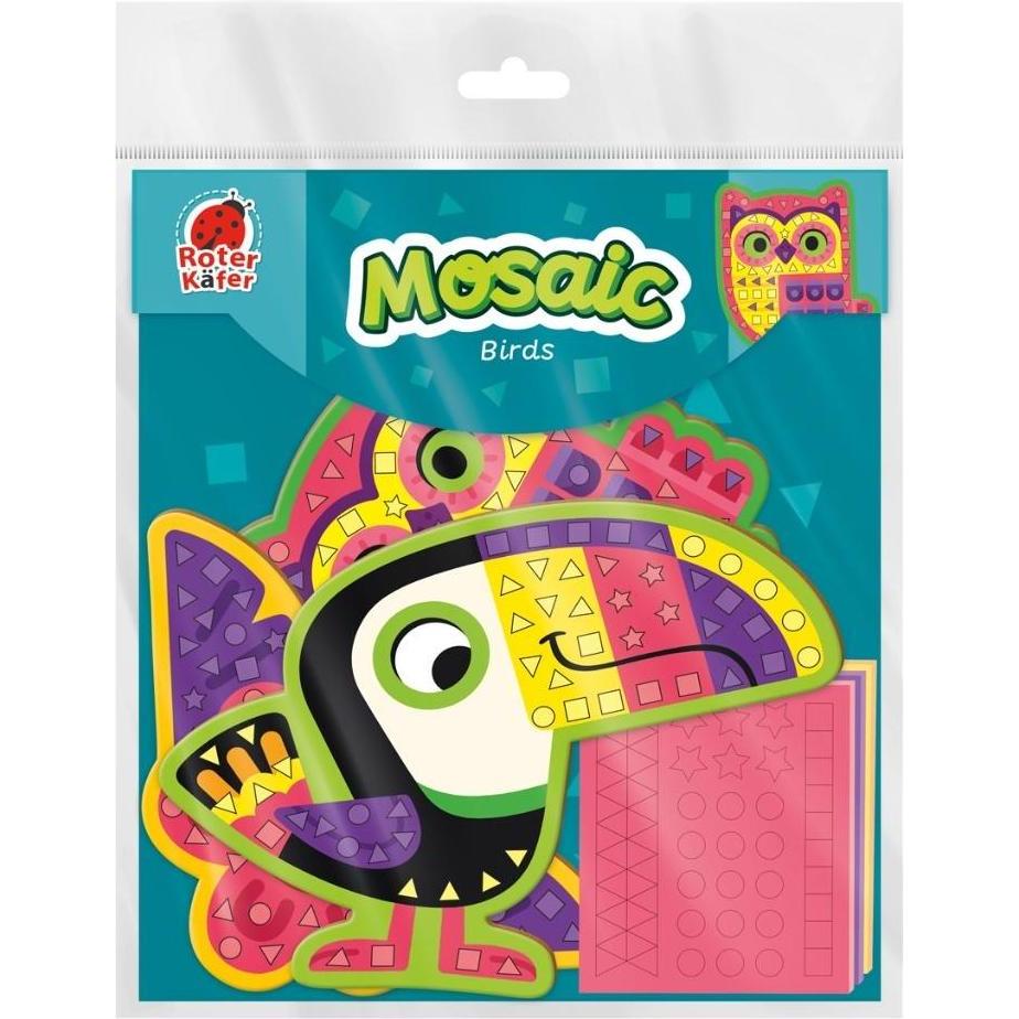 Roter Käfer Kreatives Mosaikset mit Vögeln (54570339)