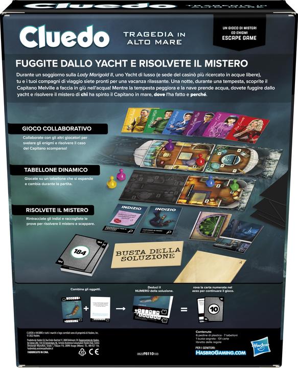 Image du produit Hasbro Gaming Escape Sabotage Sur Les Hautes Mers (Italien)