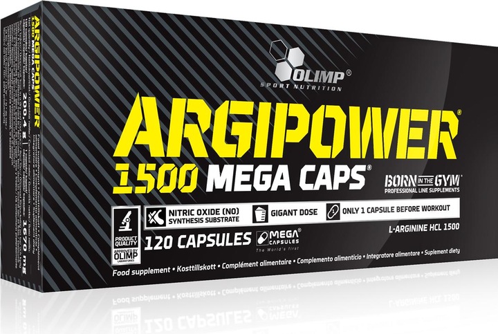 Actual product image Olimp Sport Nutrition Argi Power Mega Caps (120 Caps, 180g) (1 Piece, Capsules, 180 g)