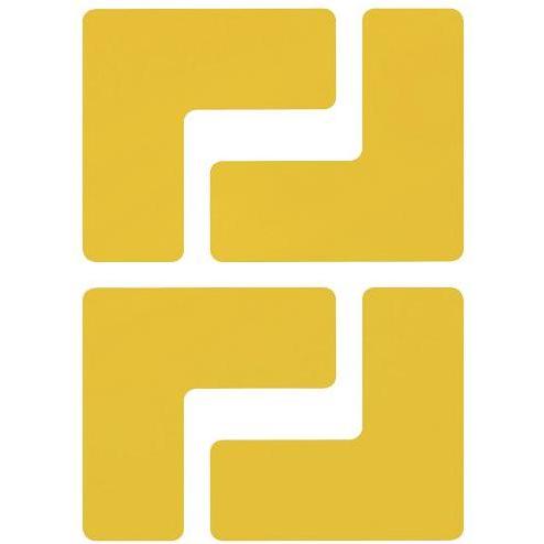 Brady, Etiketten, B-514, ToughStripe, Bodenmarkierung L-Form, Polyester, Gelb, 76,2 x 203,2mm (1 VE = 20 Stck