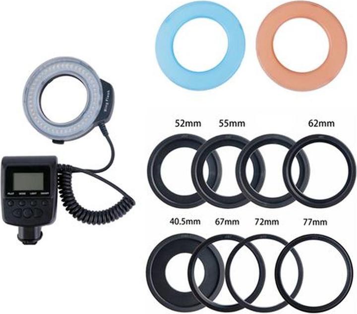 Produktbild Studioking Makro LED Ringlampe mit Blitz RL-130 (Ringleuchte)