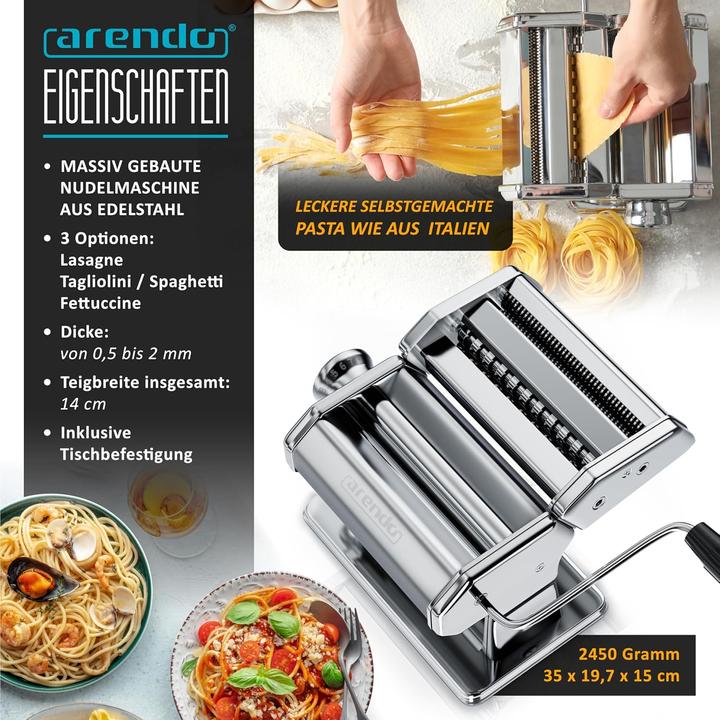 Actual product image Arendo Nudelmaschine mit Duplexvorsatz