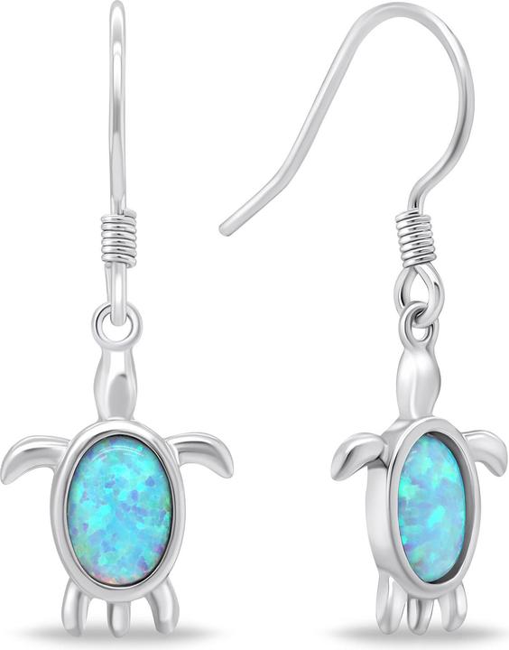 Brilio Argent - Boucles d'oreilles amusantes de tortue en argent EA651WLB