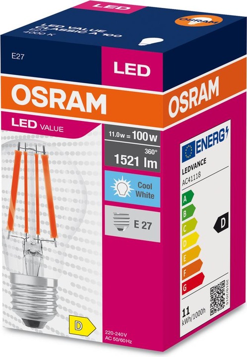 Produktbild Osram Value (E27, 11 W, 1521 lm, 1 x, D)