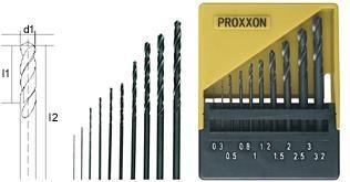 Actual product image Proxxon Set of twist drills (1 mm, 0.8 mm, 0.3 mm, 0.5 mm, 1.2 mm, 1.5 mm, 3 mm, 2.5 mm, 3.2 mm, 2 mm)