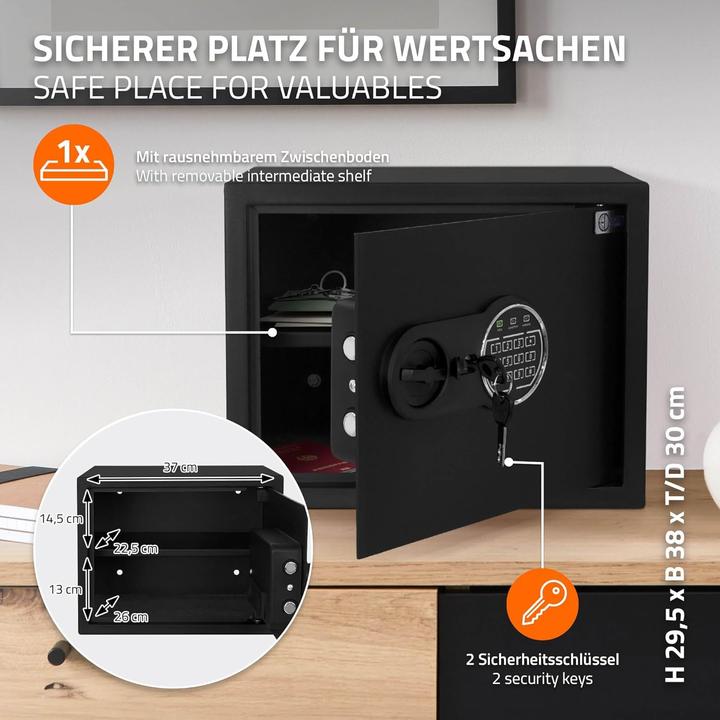 Actual product image ECD Germany Feuerschutztresor (27 l)