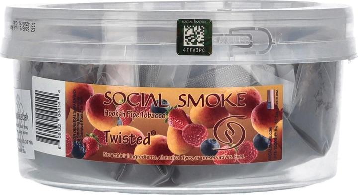 Actual product image Social Smoke Twisted 1kg (Mango, Raspberry, Strawberry, Bilberry)