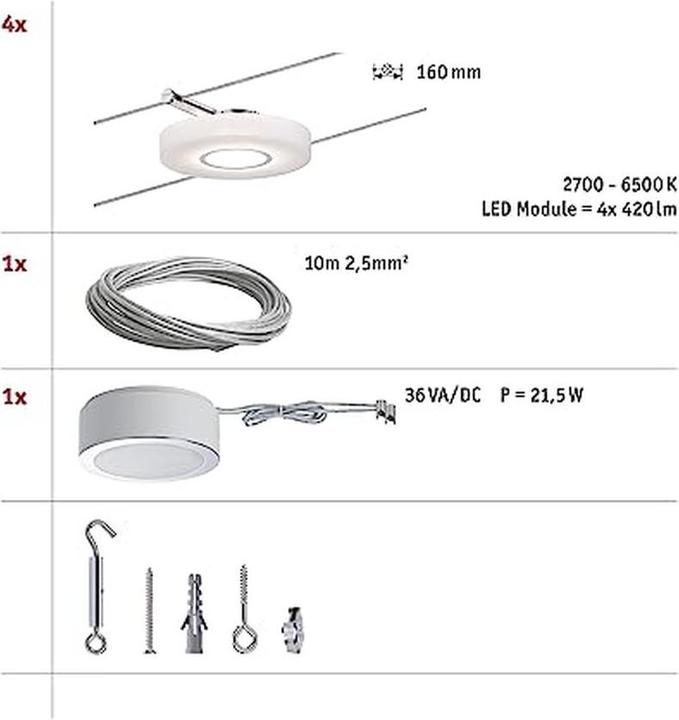 Produktbild Paulmann Wire System DiscLED I Smart