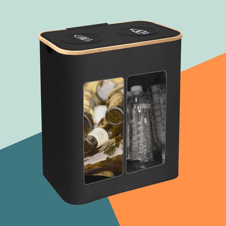 Actual product image Relaxdays Pfandflaschen-Sammelbehälter 2 Fächer (1x)