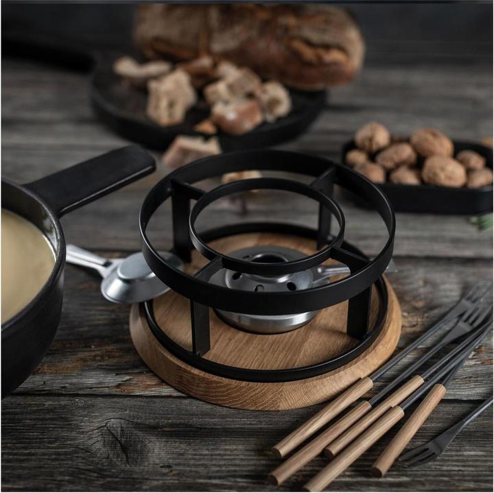 Produktbild Kuhn Rikon Käsefondue Set Induktion Gusseisen schwarz matt Alpstein · Ø 24 cm (Käsefondue)