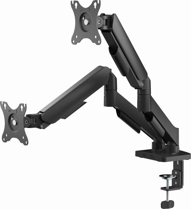 Actual product image Gembird Biurkowe Ramię Na Dwa Monitory Z Portami USB (Regulowane) Od 17 Do 32 Obciążenie Do 9 kg (Table, 32", 9 kg)