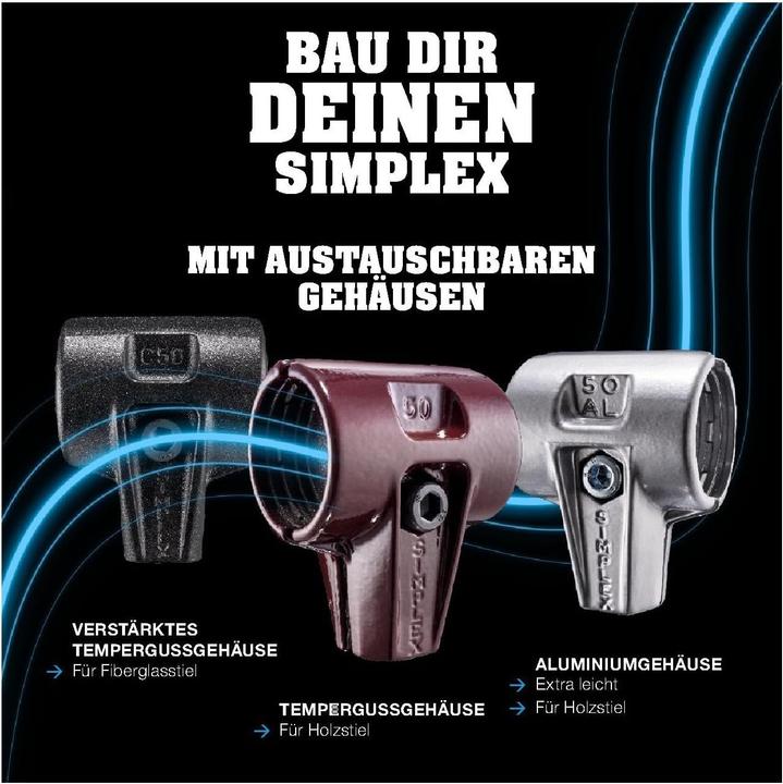 Produktbild Halder SIMPLEX-Schonhammer Tempergussgehäuse/Holzstiel (2720 g)