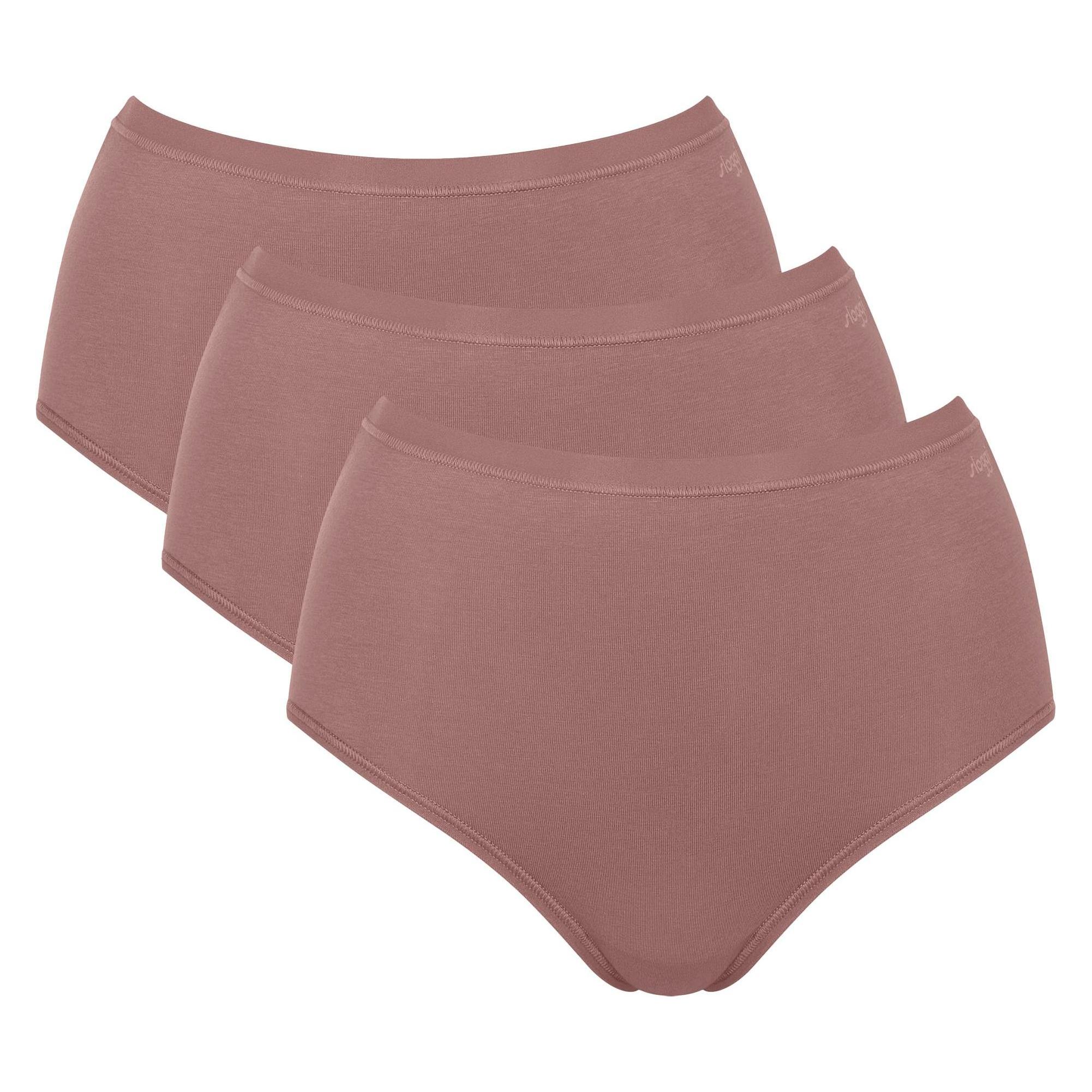 Sloggi, Damen, Unterhosen, 3er Pack Go Daily Cotton High Waist Panty, Braun, (Xxl, 3er Pack)