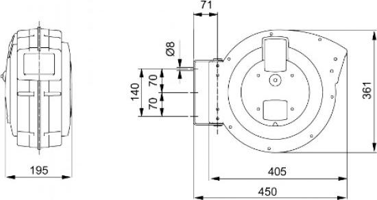 Actual product image Elmag Automatic hose reel ROLL AIR PROFI 15