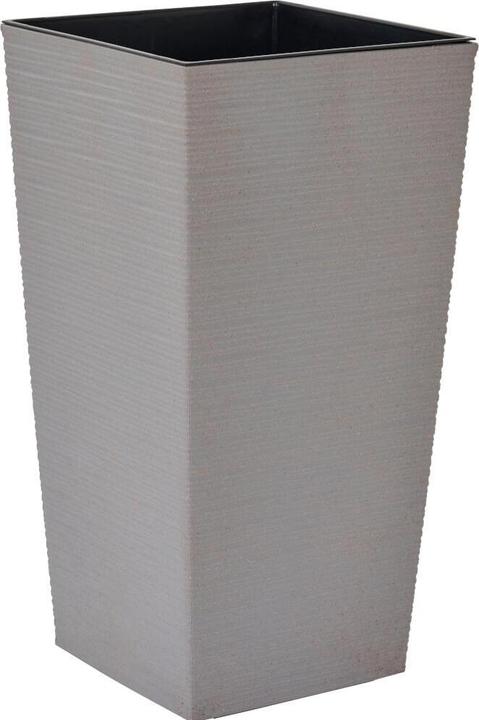 Actual product image Siena Garden NIZZA GROOVE LA834-27 Planter Polypropylene Grey (40 x 40 x 75 cm)