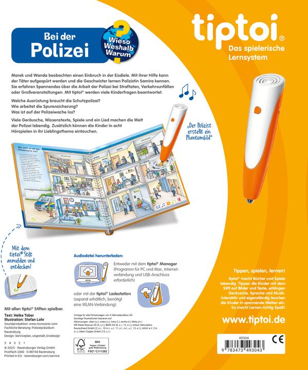 Actual product image Ravensburger tiptoi® Wieso? Weshalb? Warum? - Bei der Polizei (German)