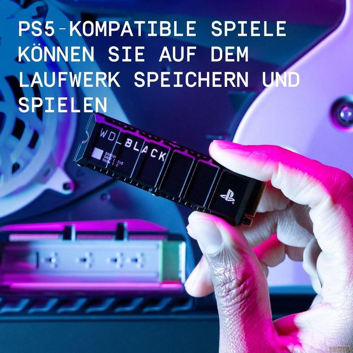 Produktbild WD Black SN850 mit Kühlkörper (Retail) (1000 GB, M.2 2280)