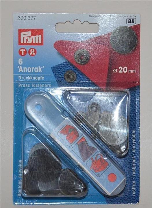 Image du produit Prym Bouton-pression Anorak, bruni mat 20 mm, carte 6 pcs.